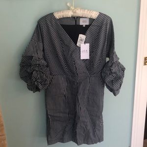 NWT JOA Dress, Navy Stripe